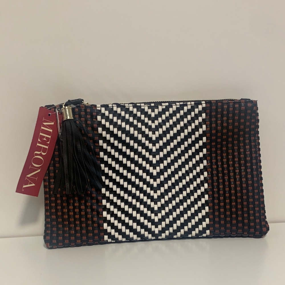 Elegant Black and Brown Clutch